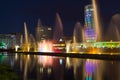 Light and music fountain. Capital of Adjara - Batumi at night Royalty Free Stock Photo