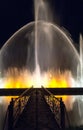 Light and music fountain. Capital of Adjara - Batumi at night Royalty Free Stock Photo