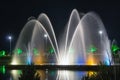 Light and music fountain. Capital of Adjara - Batumi at night Royalty Free Stock Photo