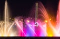 Light and music fountain. Capital of Adjara - Batumi at night Royalty Free Stock Photo