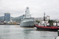 Batumi, Georgia - June 27, 2021, British Navy destroyer HMS Defender is moored Royalty Free Stock Photo