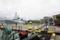 Batumi, Georgia - June 27, 2021, British Navy destroyer HMS Defender is moored