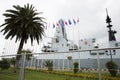 Batumi, Georgia - June 27, 2021, British Navy destroyer HMS Defender is moored Royalty Free Stock Photo