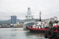 Batumi, Georgia - June 27, 2021, British Navy destroyer HMS Defender is moored in the Georgian port of Batumi Royalty Free Stock Photo