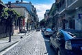 BATUMI, GEORGIA - JUNE 27, 2023: View of the historical streets of the old city of Batumi on a sunny summer day