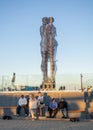 Landmark of Batumi. Moving sculptures. Ali and Nino. metal people. Monument. Tourist method. Sechanism