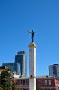 The Medea Golden Fleece Statue rises to the sky Europe Square Batumi Georgia