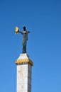 The Medea Golden Fleece Statue rises to the sky Europe Square Batumi Georgia