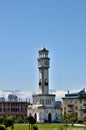 Chacha clock tower fountain and gardens by Black Sea coast Batumi Georgia