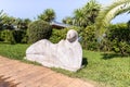 A sculpture of a woman lying on the seafront of Batumi city - the capital of Adjara in Georgia