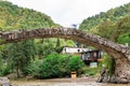 Batumi, Georgia Ã¢â¬â September, 2021: Arched bridge of Queen Tamar, erected across the Adjaristtskhali river, ancient about 900