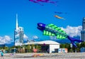 Batumi, Georgia - September 30, 2019. Kite festival in sunny day.