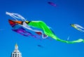 Batumi, Georgia - September 30, 2019. Kite festival in sunny day.