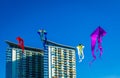 Batumi, Georgia - September 30, 2019. Kite festival in sunny day.