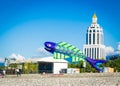 Batumi, Georgia - September 30, 2019. Kite festival in sunny day.