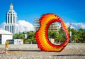 Batumi, Georgia - September 30, 2019. Kite festival in sunny day.