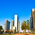 Static time lapse Batumi city panorama with cars in traffic and real estate construction