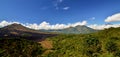 Batur, Abang and Agung volcanos landscape Royalty Free Stock Photo