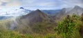 Batur volcano crater panorama