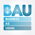 BAU - Business as Usual acronym