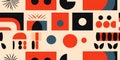 Bauhaus geometric brutalism elements set. Modern basic bold forms, abstract shapes design simple pattern
