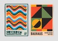 Bauhaus Geometry Poster Duo. Royalty Free Stock Photo