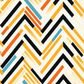 Bauhaus-inspired Geometric Pattern In Orange, Blue, And Black