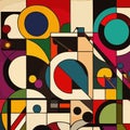 Bauhaus inspired pattern geometric background
