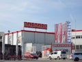 Bauhaus store logo against blue sky