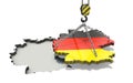 Construction crane raises Germany