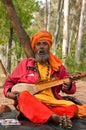 Baul folk singer performing Royalty Free Stock Photo