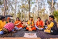 Baul singers perform at Shantiniketan Royalty Free Stock Photo