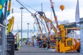 Bauma CCT Russia - trade fair in the construction industry. Outdoor area exhibition of construction equipment. Moscow