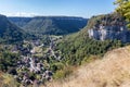 Baume Les Messieurs village, Valley, canyon from Jura