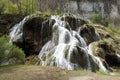 Baumes Les Messieurs waterfall in Jura, France Royalty Free Stock Photo