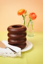 Baumkuchen, a traditional layer cake Royalty Free Stock Photo