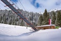 Baumzipfelweg bridge Saalbach Hinterglemm, Austria Royalty Free Stock Photo