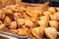 Baursak - traditional Kazakh Asia food national bread in plate