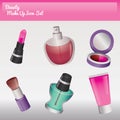Beauty makeup icon set Royalty Free Stock Photo