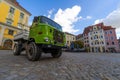 City Hall Square and a medium-duty truck IFA W50 in the foreground