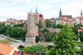 Bautzen , Saxony , Germany Ã¢â¬â August, 9th 2019: Bautzen old town with fortifications and towers natural landscape view Royalty Free Stock Photo