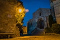 Baux-de-Provence church at night