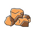 bauxite aluminium production color icon vector illustration