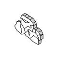bauxite aluminium production isometric icon vector illustration
