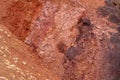 Bauxite mine raw bauxite on surface Royalty Free Stock Photo