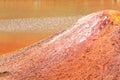 Bauxite mine raw bauxite on surface Royalty Free Stock Photo
