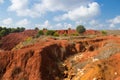 Bauxite mine view Royalty Free Stock Photo