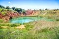 Bauxite Quarry Lake in Otranto, Italy Royalty Free Stock Photo