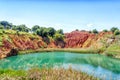 Bauxite Quarry Lake in Otranto, Italy Royalty Free Stock Photo