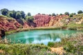 Bauxite Quarry Lake in Otranto, Italy Royalty Free Stock Photo